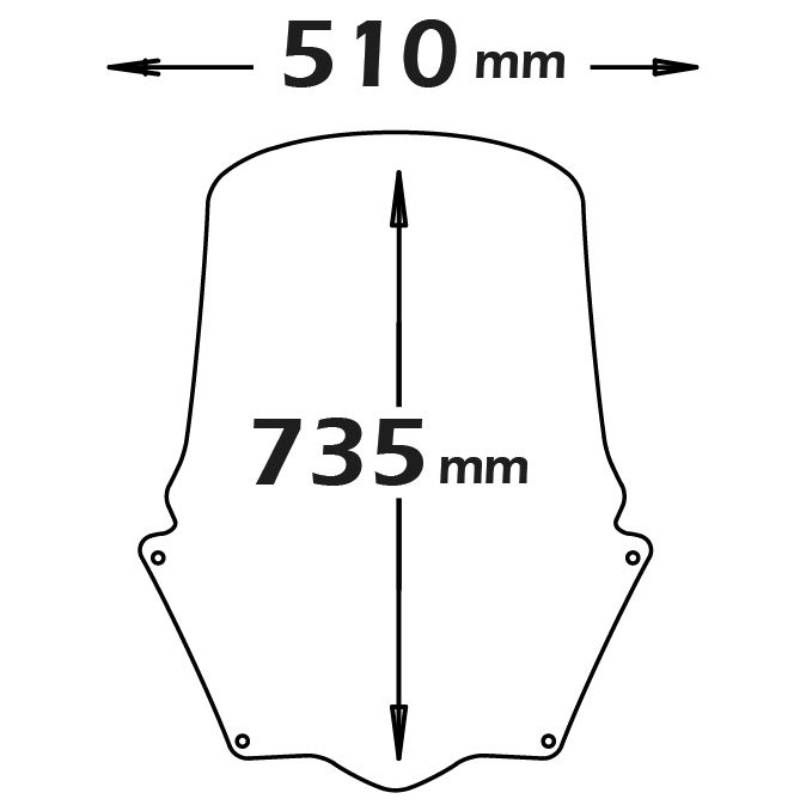 Parabrisas alto para soportes originales para SUZUKI burgman 400 abs 17-